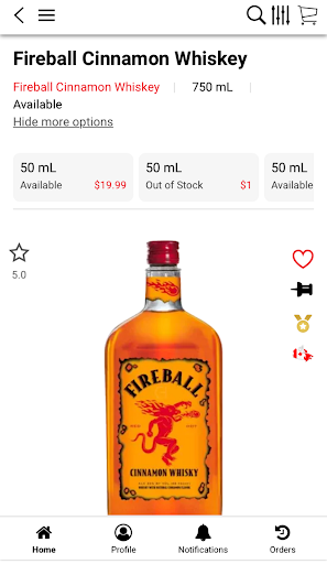 Big Red Liquors App Screen 2