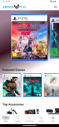 Android application Juegos PLAY for PS5 and PS4 screenshort