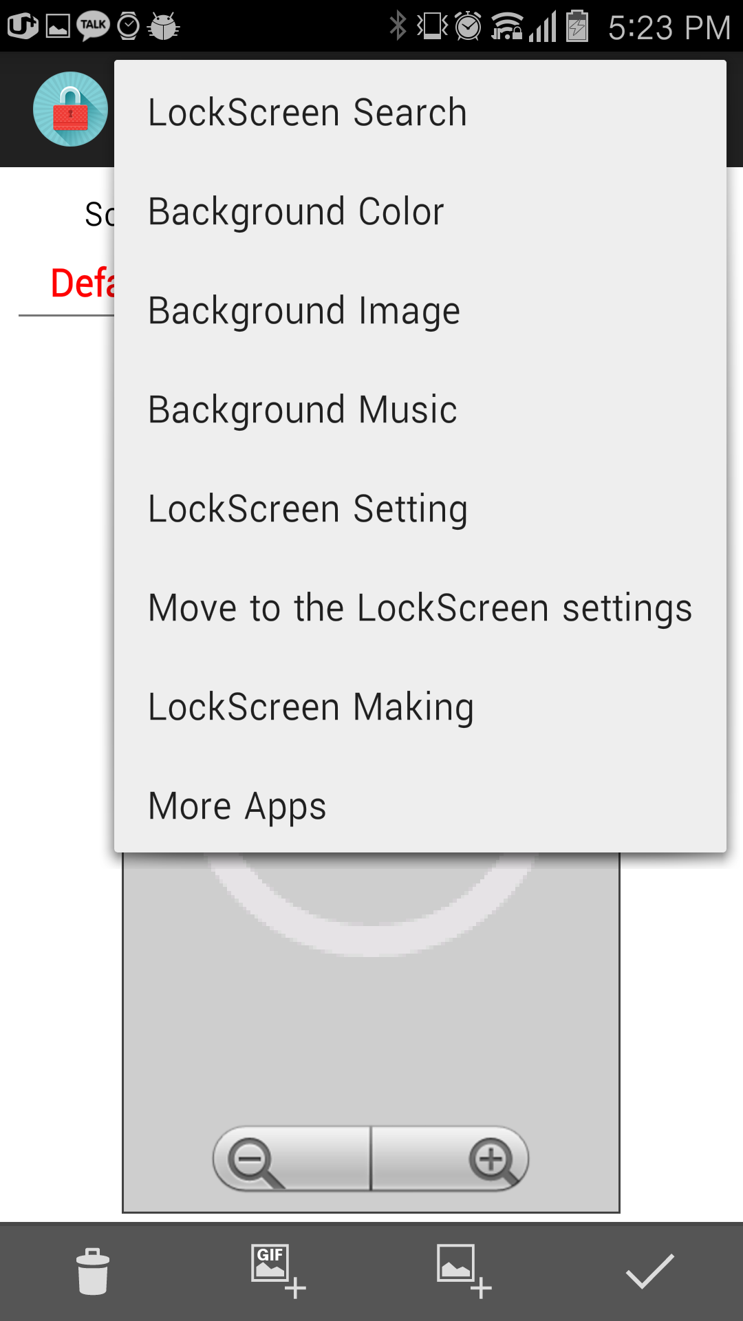 Android application GIF LockScreen Setting screenshort