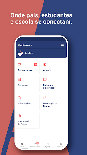 Android application Escola Avidus screenshort