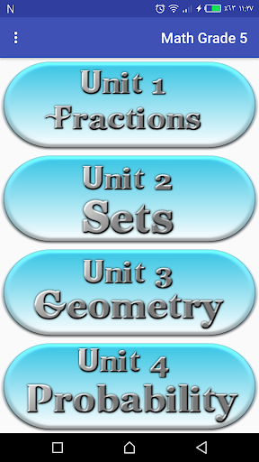 Android application Math Grade 5 Term 1 screenshort