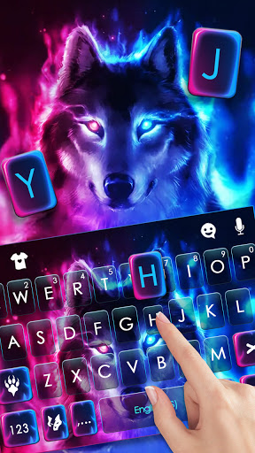 Download Neon Smokey Wolf Keyboard Background Free for Android - Neon  Smokey Wolf Keyboard Background APK Download 