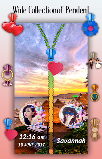 Tropical Zipper Lock Screen