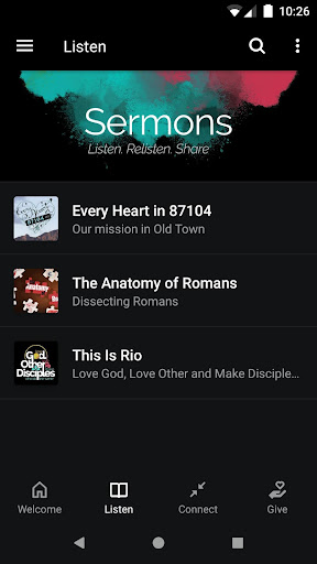 Rio Church App Screen 2