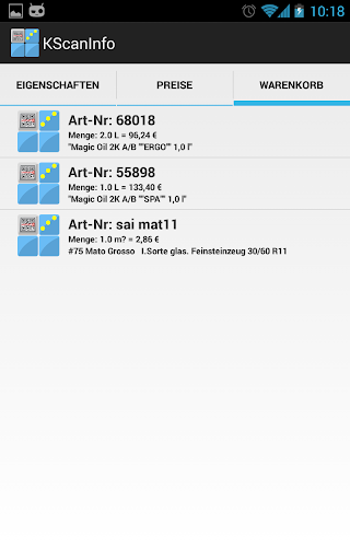 Kutex ScanInfo Screen 3