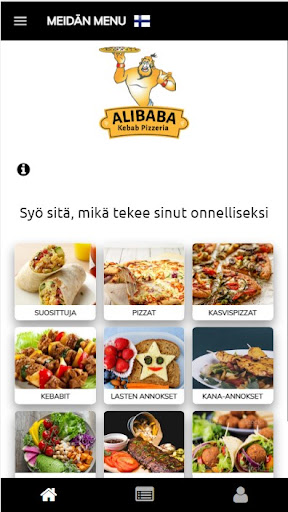 Android application Alibaba Kebab Pizzeria screenshort