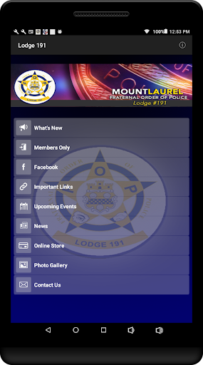 Android application Lodge 191 screenshort