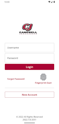 Android application C.J. Campbell Insurance Online screenshort