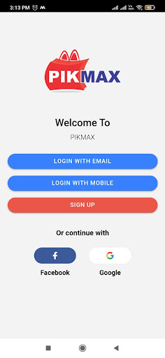 Android application Pikmax screenshort