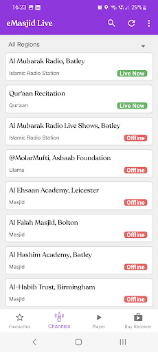 Android application eMasjid Live screenshort