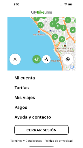 Screenshot of CityBike Lima