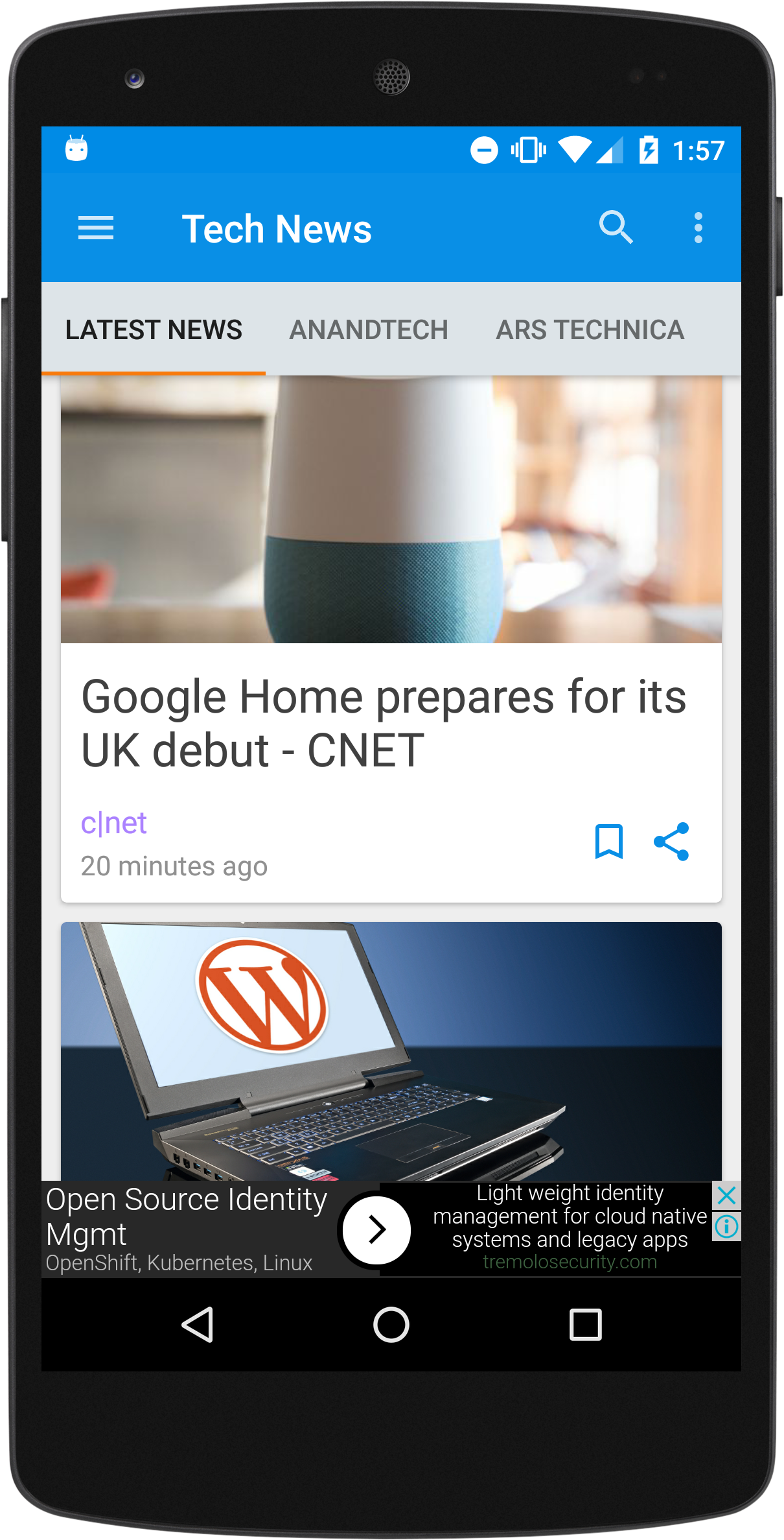 Android application Tech News screenshort