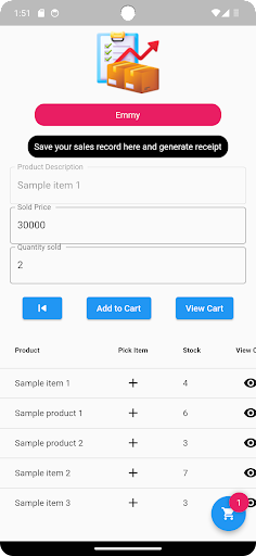 StockMe - Inventory Control Screen 3