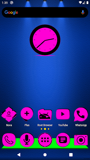 Android application Pink and Black Icon Pack screenshort
