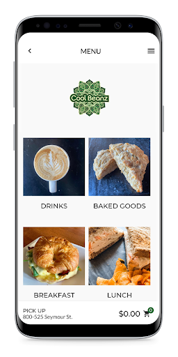 Cool Beanz app Screen 2