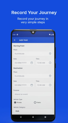 Android application My Journey screenshort