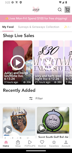 Android application Fly Boutique screenshort