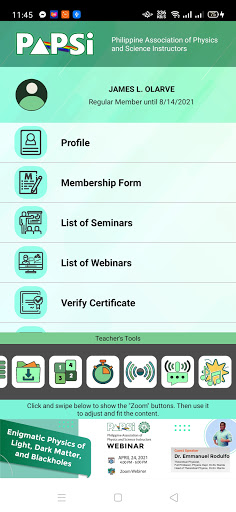 Android application PAPSI screenshort
