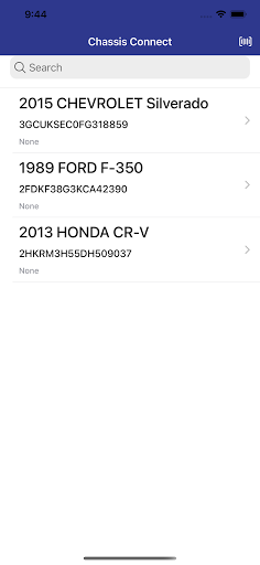 Chassis Connect Screen 2