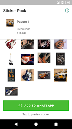 Stickers Baixos - Instrumentos Screen 2