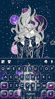 screenshot of Galaxy Girl Keyboard Theme