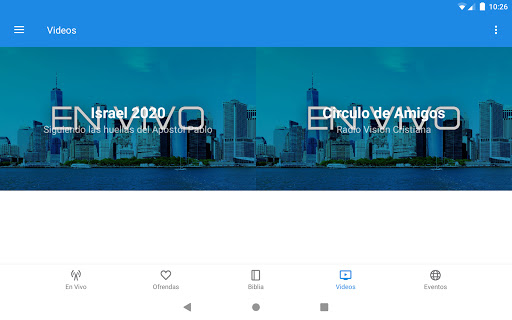 Screenshot of Radio Vision Cristiana