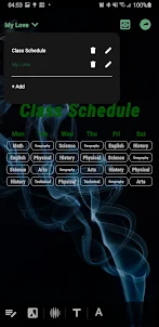 Schedule: Class Schedule