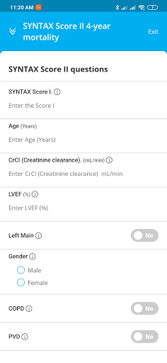 SYNTAX Score 2020 Screen 3