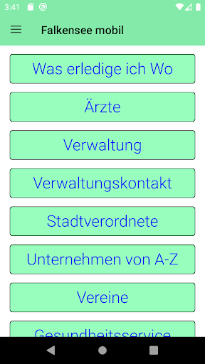 Android application Falkensee screenshort