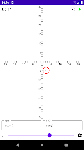 Android application XY Parametric Equations screenshort