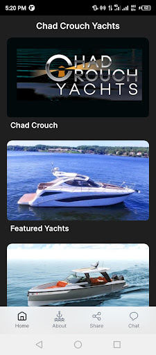 Android application Chad Crouch Yachts screenshort