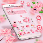 Cover Image of Download Beautiful Pink Flower Theme 1.1.9 APK