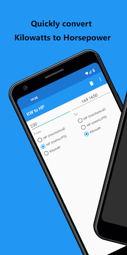 Android application KW to HP - HP calculator screenshort