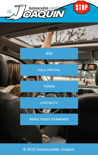 Android application Autoescuelas Joaquin screenshort