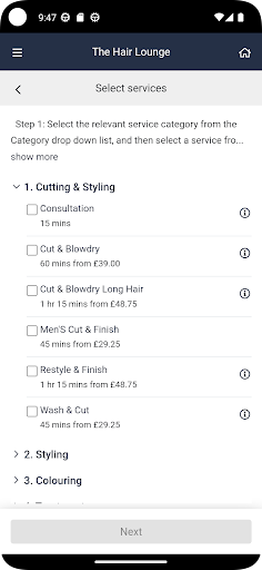 The Hair Lounge Hadleigh Screen 2