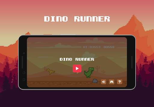 Android application Dino - desert runner screenshort