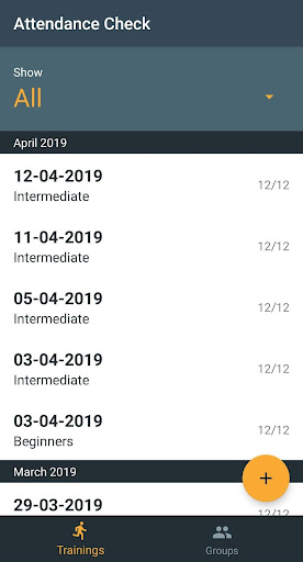 Android application Attendance Check screenshort