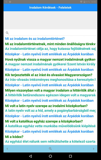 Irodalmi Kérdések - Feleletek Screen 2