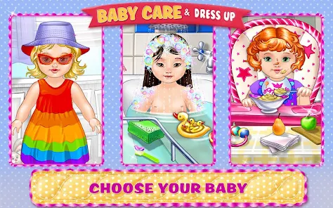 Fun Baby Care Game - Baby Twins Adorable Two - Play Fun Dress Up, Bath Time  & Care Games For Kids 