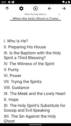 Android application Book, When the Holy Ghost is C screenshort