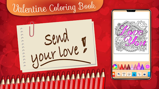 Valentines love coloring book screenshots 8