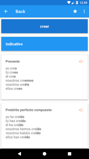 Conjugación española Screen 3