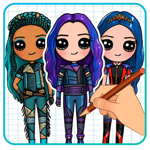 How To Draw Cute Descendants logo