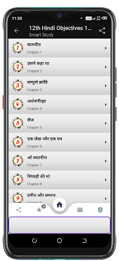 Android application 12th Hindi Objective 100 Marks screenshort