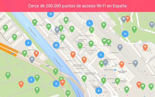 WiFi hotspots, contraseñas Screenshot