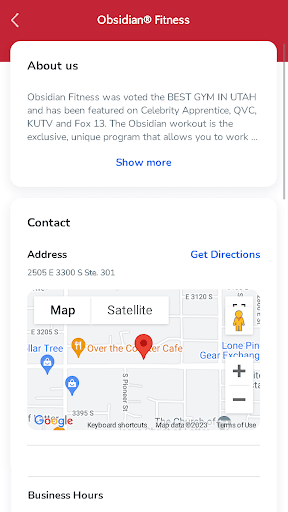 Android application Obsidian Fitness screenshort