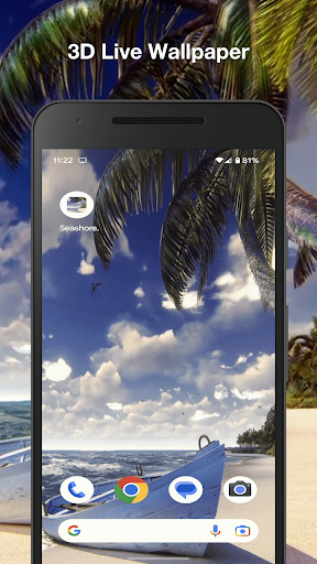 Android application Seashore Palms Live Wallpaper screenshort