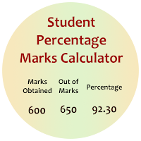 Student Marks Percentage Calculator