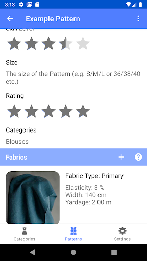 Sewing Patterns Screen 3