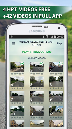 Screenshot of Hazard Perception Test